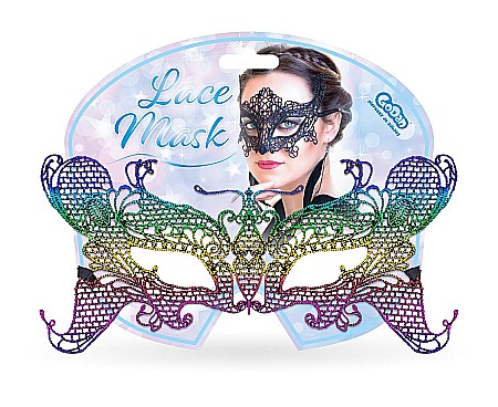 GOD MASCA Lace mask, rainbow butterfly, 11.5 x 23.5cm MATM-YH [1]