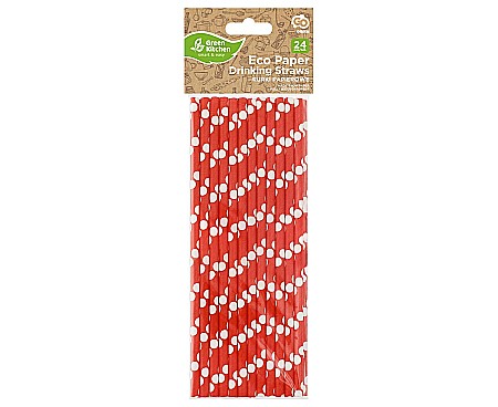 GOD PAIE DIN HARTIE PENTRU BAUTURI red, polka dots, 19.7cm, 24/set RP-CG24 [1]