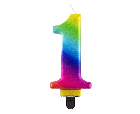 Decoratiuni/ Lumanari Tort/ Briose - GOD LUMANARI TORT Number 1, galaxy, 8cm PF-SCG1