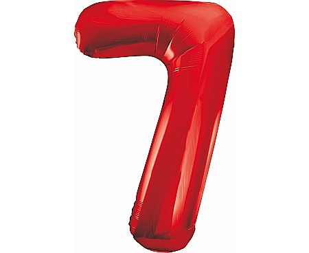 HOBBY - GOD BALON FOLIE ALUMINIU Number 7, red, 85cm BC-HCW7