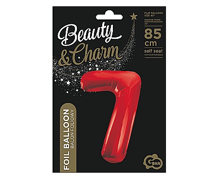 GOD BALON FOLIE ALUMINIU Number 7, red, 85cm BC-HCW7 [1]