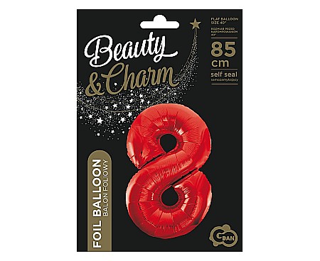 GOD BALON FOLIE ALUMINIU Number 8, red, 85cm BC-HCW8 [1]