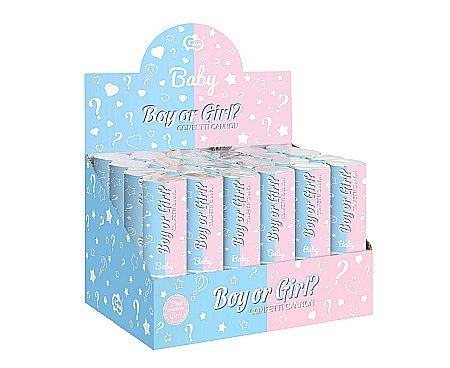 GOD CONFETTI cannon Boy or Girl, light pink paper circles, 15cm JC-KPGR15 [1]