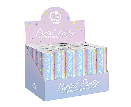 GOD CONFETTI Confetti cannon Pastel Party, multicolour paper circles, 15cm JC-KPPP15 [1]
