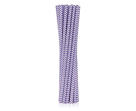 ARTICOLE PARTY - GOD PAIE DIN HARTIE PENTRU BAUTURI lilac chevron, 19.7cm, 12/set SG-RPLS