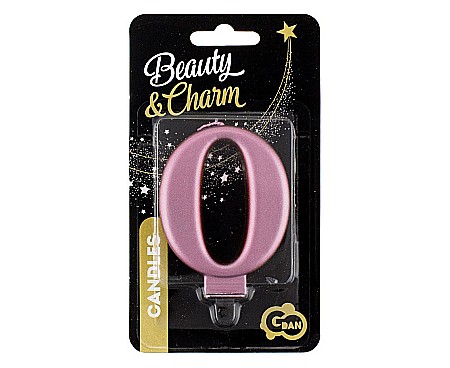 GOD LUMANARI TORT Number 0, metallic rose gold, 8cm PF-SCRZ0 [1]