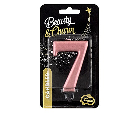 GOD LUMANARI TORT Number 7, metallic rose gold, 8cm PF-SCRZ7 [1]