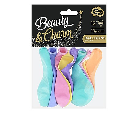 GOD BALON LATEX BEAUTY&CHARM 30cm, macaron colours assorted 10/set CB-1KMX [1]