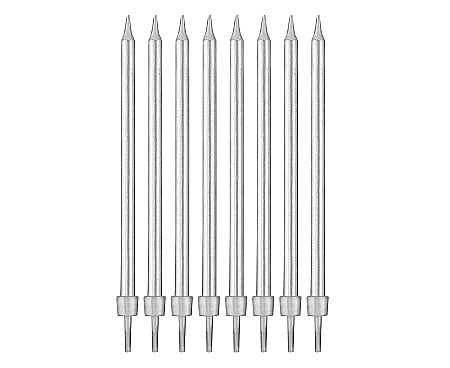 HOBBY - GOD LUMANARI TORT Birthday candles with holders, silver, 10cm 8/set PF-SUSR