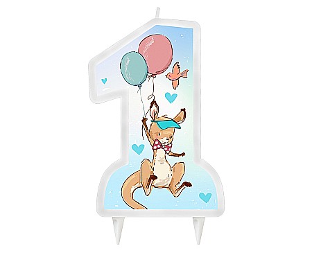 ARTICOLE PARTY - GOD LUMANARE TORT 1st Birthday candle, Kangaroo, 13cm PF-SRKA