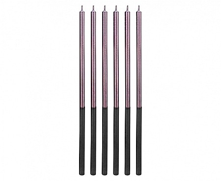 Decoratiuni/ Lumanari Tort/ Briose - GOD LUMANARI TORT Platinum, lilac 14.5cm, 6/set 7C-SPLI