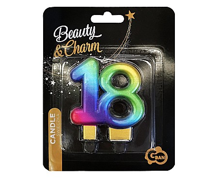 GOD LUMANARI TORT Candle number 18, galaxy, 7.5cm SF-S18G [1]