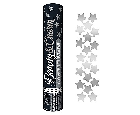 ARTICOLE PARTY - GOD CONFETTI Confetti cannon Silver Stars, 30cm KP-SG30