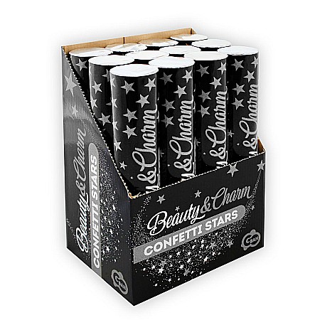 GOD CONFETTI Confetti cannon Silver Stars, 30cm KP-SG30 [1]