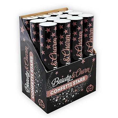GOD CONFETTI Confetti cannon Rose Gold Stars, 30cm KP-RG30 [1]