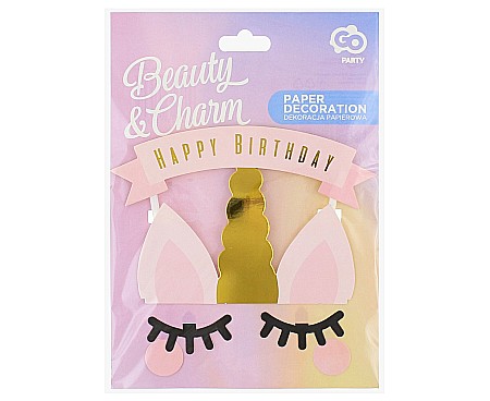 GOD DECORATIUNE DIN HARTIE PENTRU TORT UNICORN FJ-DPTJ [1]