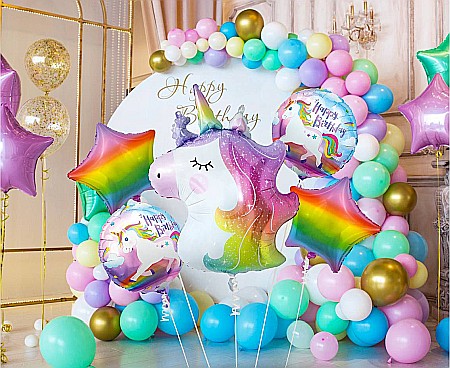 GOD BALON FOLIE ALUMINIU SET Unicorn, Happy Birthday, 5/set BZ-HJED [1]