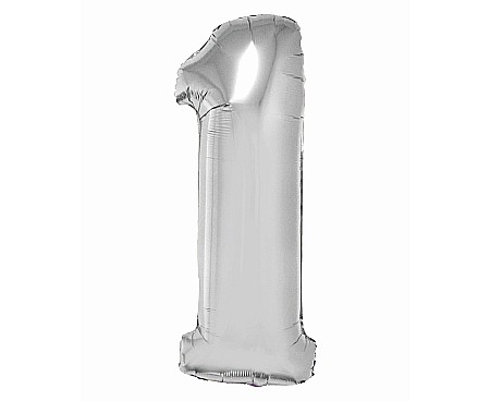Baloane si accesorii - GOD BALON FOLIE ALUMINIU Smart, digit 1, 76cm, silver CH-SSR1
