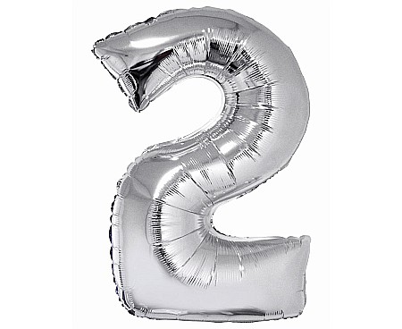 GOD BALON FOLIE ALUMINIU Smart, digit 2, 76cm, silver CH-SSR2 [2]