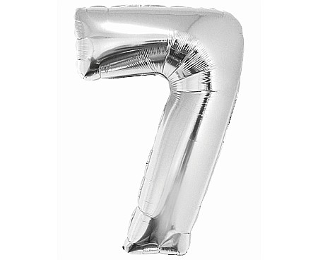 Baloane si accesorii - GOD BALON FOLIE ALUMINIU Smart, digit 7, 76cm, silver CH-SSR7