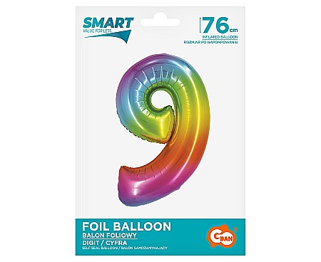 GOD BALON FOLIE ALUMINIU SMART 9 RAINBOW 76CM CH-STC9 [1]