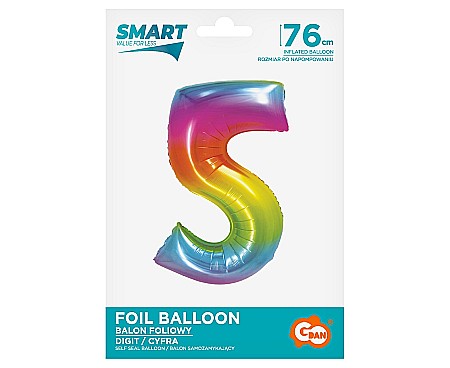 GOD BALON FOLIE ALUMINIU SMART 5 RAINBOW 76CM CH-STC5 [1]