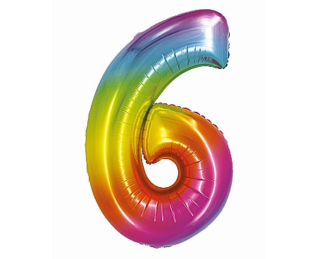 ARTICOLE PARTY - GOD BALON FOLIE ALUMINIU SMART 6 RAINBOW 76CM CH-STC6
