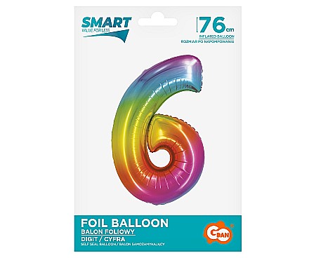 GOD BALON FOLIE ALUMINIU SMART 6 RAINBOW 76CM CH-STC6 [1]