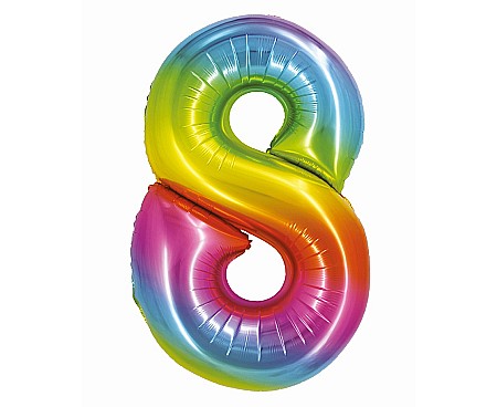 ARTICOLE PARTY - GOD BALON FOLIE ALUMINIU SMART 8 RAINBOW 76CM CH-STC8