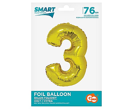 GOD BALON FOLIE ALUMNIU SMART 3 GOLD 76CM CH-SZL3 [1]
