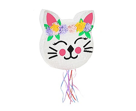 GOD PINATA PARTY CAT WITH FLOWERS 33*35*7.5CM WM-PKKW [1]