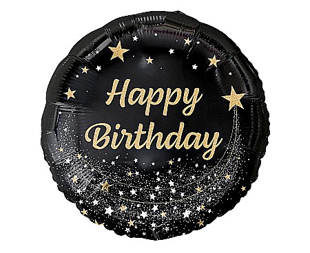 GOD BALON FOLIE ALUMINIU B&C Happy Birthday, black, 45cm FG-OHBC [1]