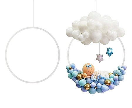 Baloane si accesorii - GOD CADRU SUSPENDAT PENTRU DECOR BALOANE ROTUND 78CM GA-SKOL
