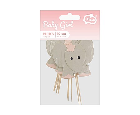 GOD DECORATIUNI PENTRU BRIOSE Elephant, pink, 10/set RV-PSRO [2]