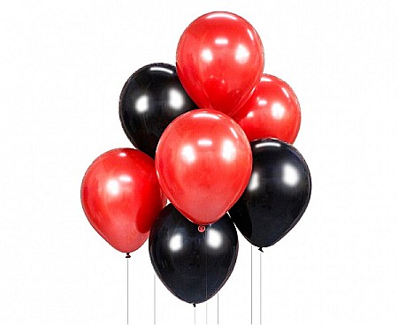 ARTICOLE PARTY - GOD BALOANE Balloon Bouquet B&C, 30cm, red and Black, 7/set BB-CCZ7