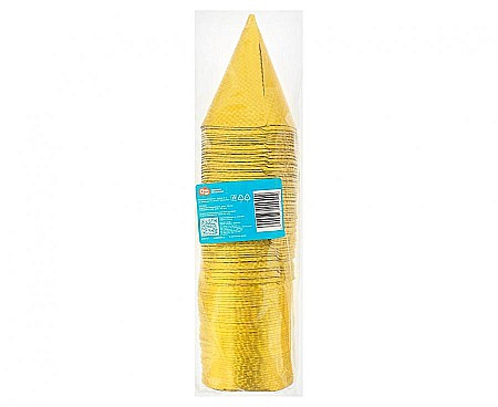 GOD COIF DIN CARTON Paper hats, holographic gold, 100/set PF-CHZ1 [1]