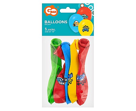 GOD BALOANE LATEX Cartoon Car balloons, 30cm, 5/set GZ-SMK5 [2]