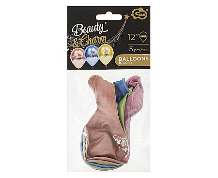 GOD BALOANE LATEX Happy Birthday, platinum, 30cm, 5/set GZ-HBP5 [1]