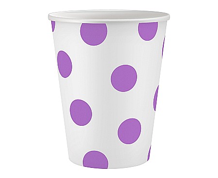 ARTICOLE PARTY - GOD PAHARE CARTON Polka Dots, lavanda, 250ml 6/set PW-KPGL