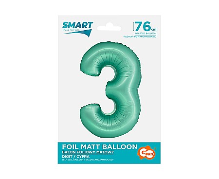 GOD BALON FOLIE ALUMINIU SMART 3 MAT MINT 76CM CH-SMT3 [2]
