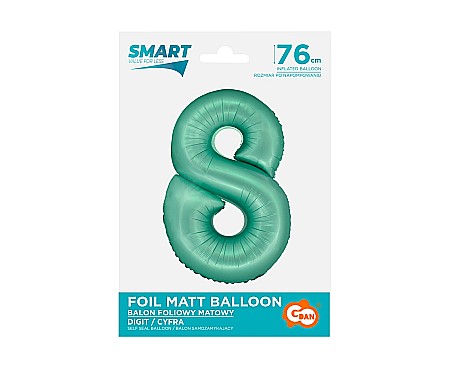 GOD BALON FOLIE ALUMINIU SMART 8 MAT MINT 76CM CH-SMT8 [1]