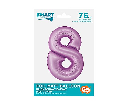 GOD BALON FOLIE ALUMINIU SMART 8 MAT LAVENDER 76CM CH-SLW8 [1]
