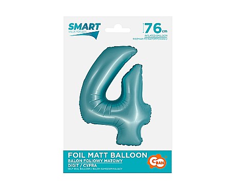 GOD BALON FOLIE ALUMINIU SMART 4 MAT LIGHT BLUE 76CM CH-SJN4 [1]