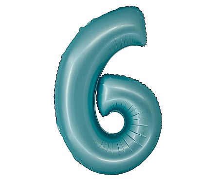 Baloane si accesorii - GOD BALON FOLIE ALUMINIU SMART 6 MAT LIGHT BLUE 76CM CH-SJN6