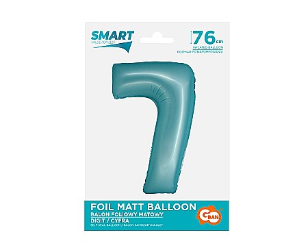 GOD BALON FOLIE ALUMINIU SMART 7 MAT LIGHT BLUE 76CM CH-SJN7 [1]