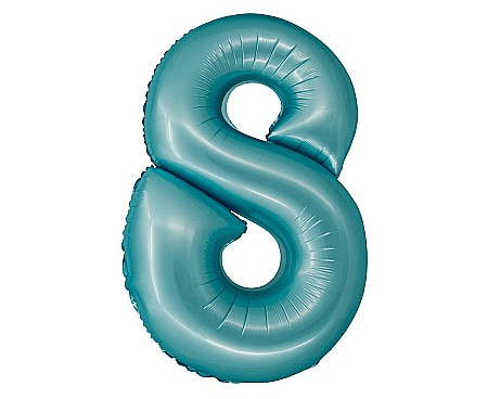 Baloane si accesorii - GOD BALON FOLIE ALUMINIU SMART 8 MAT LIGHT BLUE 76CM CH-SJN8