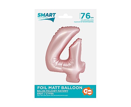 GOD BALON FOLIE ALUMINIU SMART 4 MAT LIGHT PINK 76CM CH-SJR4 [1]