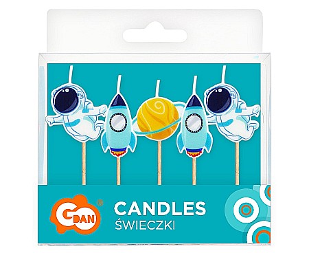 GOD LUMANARI TORT Pick candles Space, 7.5cm 5/set SF-PKOS [1]