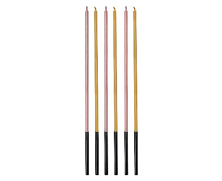 ARTICOLE PARTY - GOD LUMANARI TORT Metallic, pink/gold, 17cm 6/set 7C-SMRZ