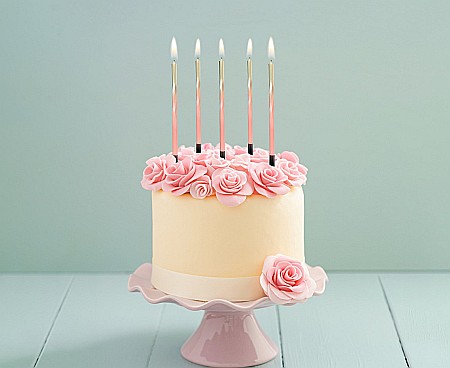 GOD LUMANARI TORT Ombre, gold/cream, 15cm 5/set 7C-SSOZ [1]